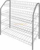 Этажерка ЭТ1/МС медный серый  660х280х700мм, 4 полки (НИКА)