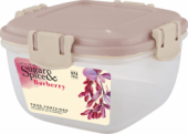 Контейнер для продуктов Sugar&Spice Barberry герметичный 0,35л квадратный латте