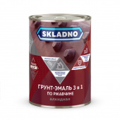 Грунт-эмаль 3в1 SKLADNO красно-коричневая 0,8кг (14)