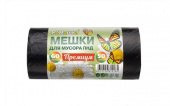 Мешки д/мусора ПРЕМИУМ ПНД 60л Черные 50шт/рул 15рул/кор (58х68 5мкм) НМ605015-Э