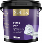 Шпаклевка SOLEX армированная FIBER PRO 5кг ведро