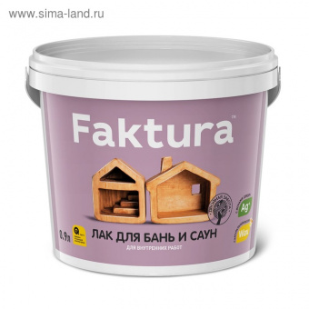 Лак FAKTURA для бань и саун, ведро 0,9 л