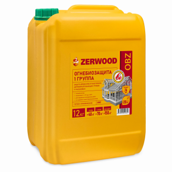 ОГНЕБИОЗАЩИТА ZERWOOD OBZ ст. защиты 1 канистра п/э 12 кг