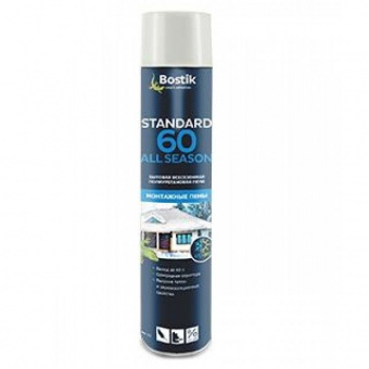 BOSTIK пена бытовая Standard All Seasons 60, всесезонная 750мл