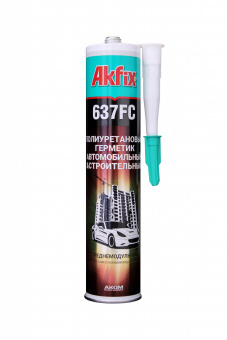Akfix 637FC ПУ герметик быстросохнущий, 310 мл. Черный