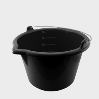 Ведро DECOR Black White д/смесей 12л, усиленное черное (15шт/уп)