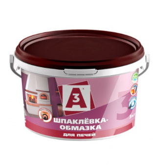 ШПАКЛЕВКА-ОБМАЗКА А3 для печей 3кг ведро (уп 4)